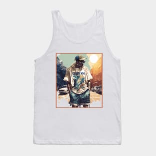 Hip Hop graphic Illustration of a Man Tank Top